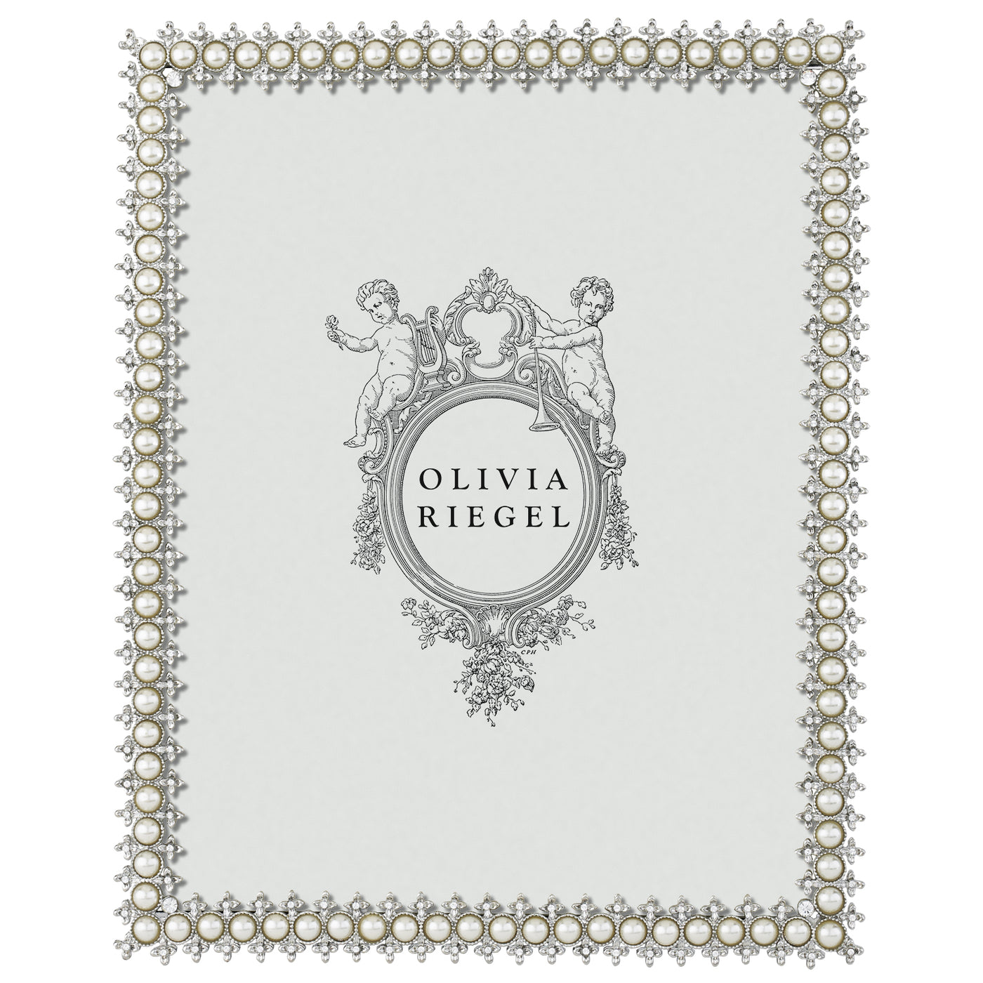 Picture Frame Crystal & Pearl 8x10"