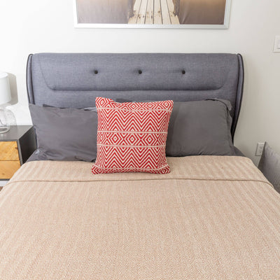 Fabstyles Herringbone Stripe 100% Cotton Blanket