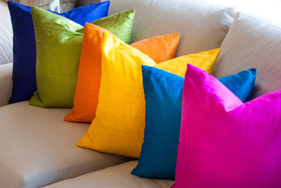 Sankara Dupioni Peacock Blue 20" Pillow