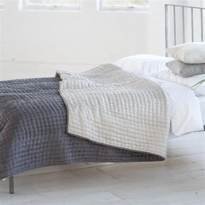 Chenevard Silver Slate Coverlet