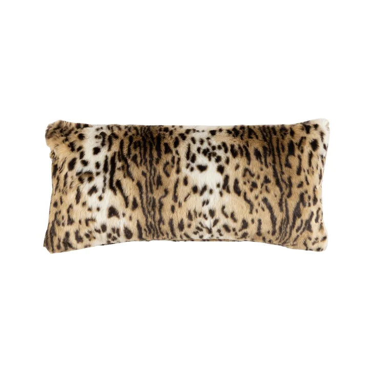 Faux Fur Leopard Pillow